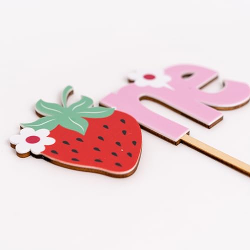 Strawberry Cake Topper 1st Birthday