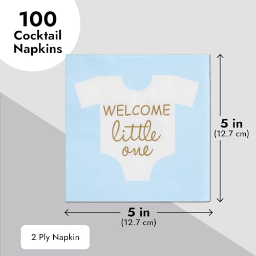 Baby Boy Shower Decorations (100 Count)