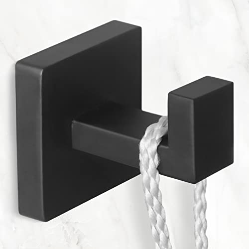 16 Pack Towel Hooks Hand Towel Holder Bathroom Robe Hanger Black (16 Count)