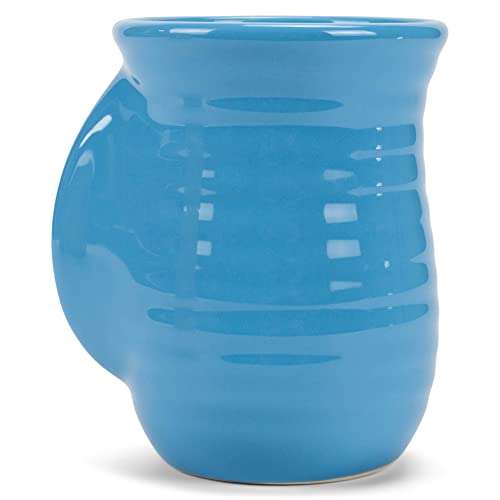 Ribbed 14 ounce Ceramic Stoneware Handwarmer Mug