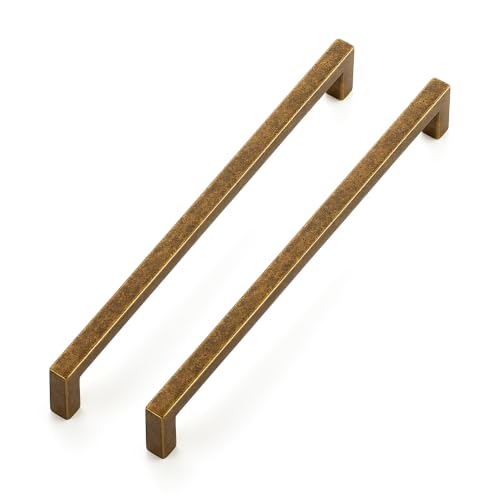 Antique Brass Cabinet Handles Solid Drawer Pulls 7 (20 Count)