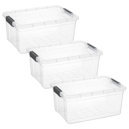Storage Bins with Lids (3 Count)