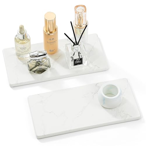 2PCS 10"x 5" Large Bathroom Sink Vanity Trays (2 Count)