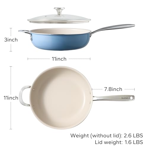 Ceramic Saute Pan with Lid