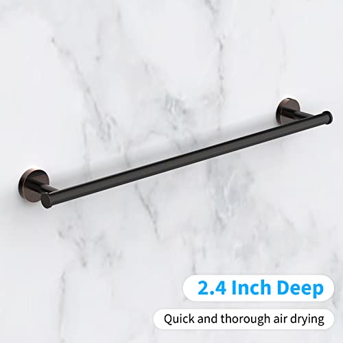 2 Pieces Oil Rubbed Bronze Towel Bar Set