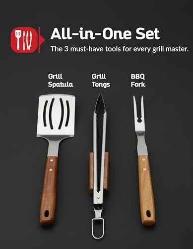 Professional Acacia Wood BBQ Tool Set