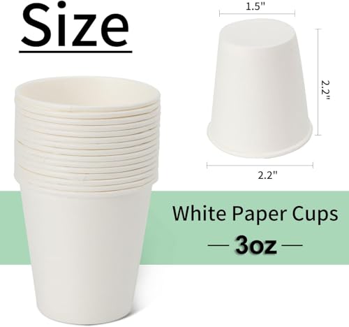 300 Pack 3 oz Bathroom Paper Cups for Mouthwash (300 Count)