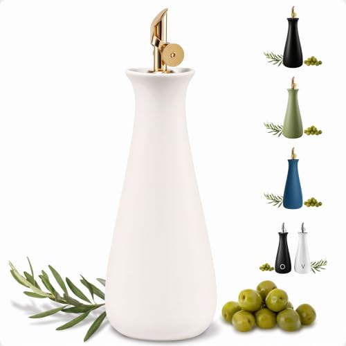 Ceramic Olive Oil Dispenser with Self