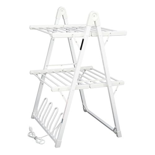 Heated Clothes Drying Rack Foldable Timer Shoes Socks