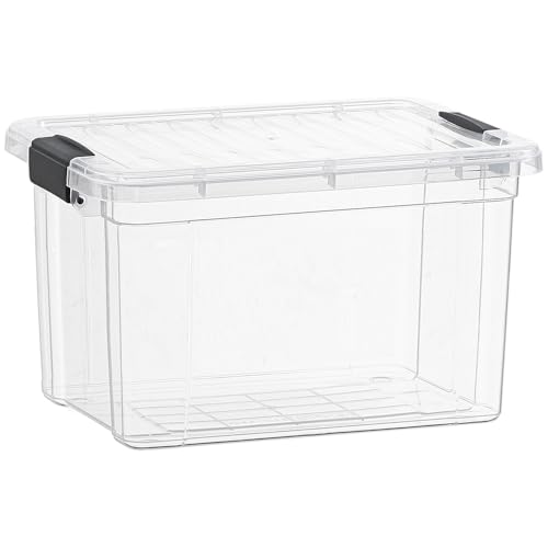 Clear Storage Boxes with Lids (4 Count)