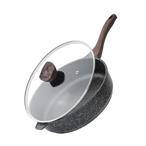 Nonstick Deep Frying Pan Skillet with Lid