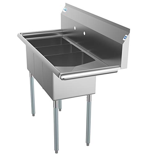 3 Compartment Stainless Steel NSF Commercial Kitchen Sink with Drainboard