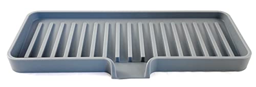 Silicone Soap Dish Tray and Sponge Holder with Drain Chute