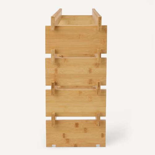 Stackable Natural Bamboo Wine Rack