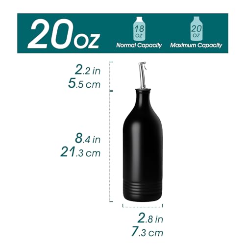 20 Oz Ceramic Olive Oil Dispenser Bottle