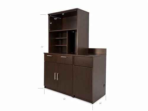 Compact Hutch Cabinet with Door Storage