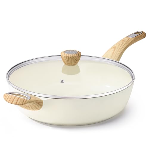 Ceramic Nonstick Frying Pan Skillet with Lid