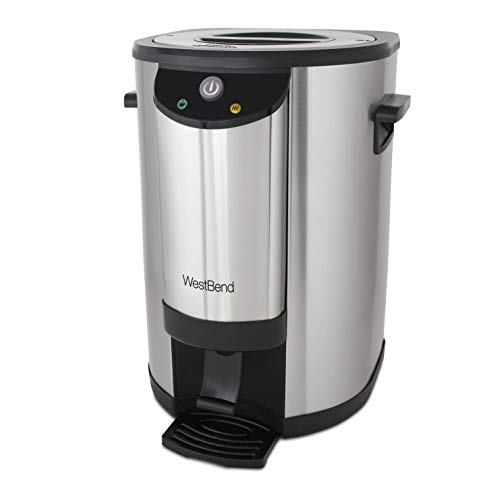 57042 Coffee Urn Double Walled Stainless Steel Features Automatic Temperature Control Large Capacity with Fast Brewing and Easy Clean Up NSF Certified