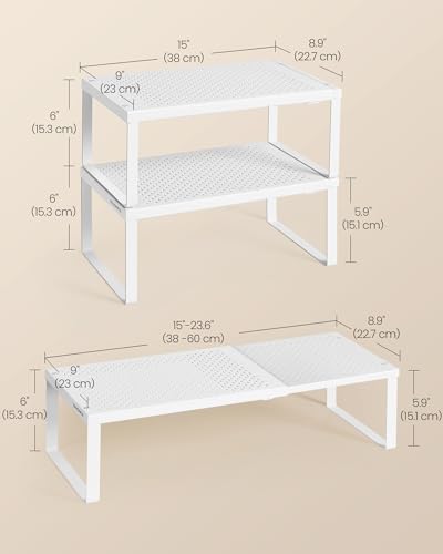 Spice Rack Expandable Kitchen Countertop Shelf (3 Count)