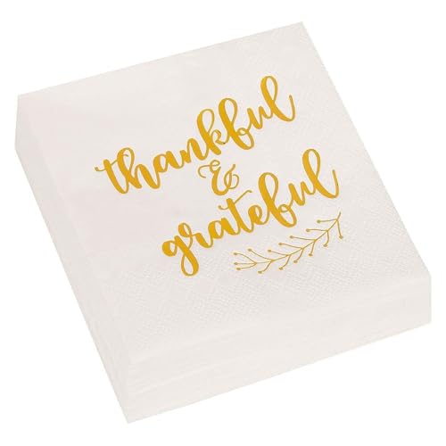 50 Pack Thanksgiving Cocktail Napkins Party Supplies Table Decorations (50 Count)