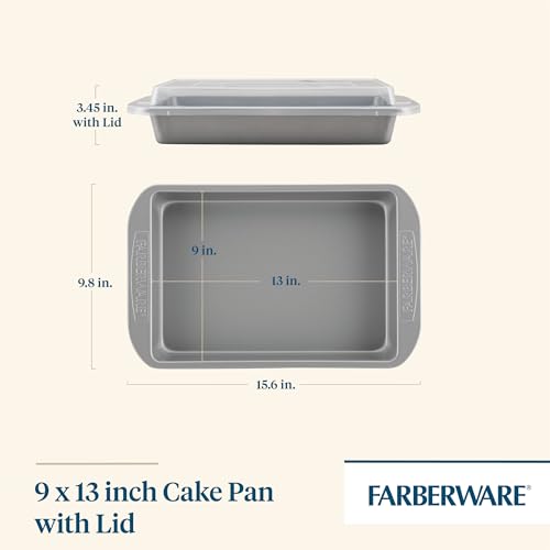 Nonstick Bakeware Rectangular Cake Pan with Lid for Baking