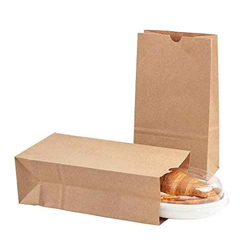 Bag Tek 6 LB Disposable Lunch Bags 100 Sturdy Take (100 Count)
