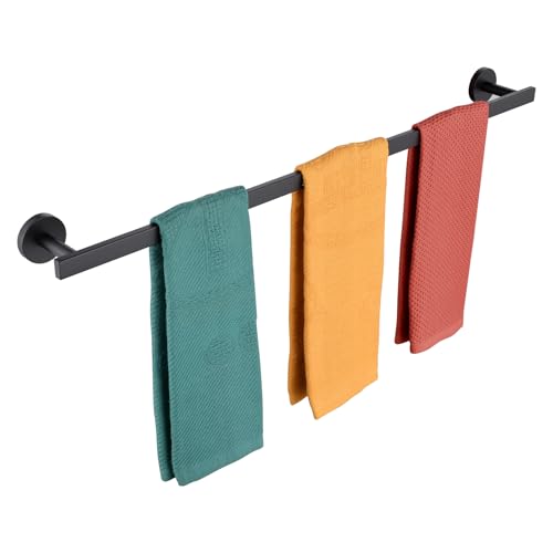 36 Inch Bathroom Towel Bar Bath Towel Rack Kitchen Towel Holder Long Towel Rails Wall Mounted SUS304 Stainless Steel Matte Black AN4001MB