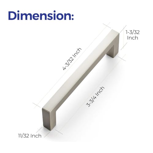 Brushed Nickel Cabinet Handles Cabinet Pulls 3 (5 Count)