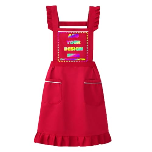 Personalized Custom Aprons Custom Adjustable Kitchen Cooking Aprons Hair Stylist Cafe Work Aprons For Men And Women
