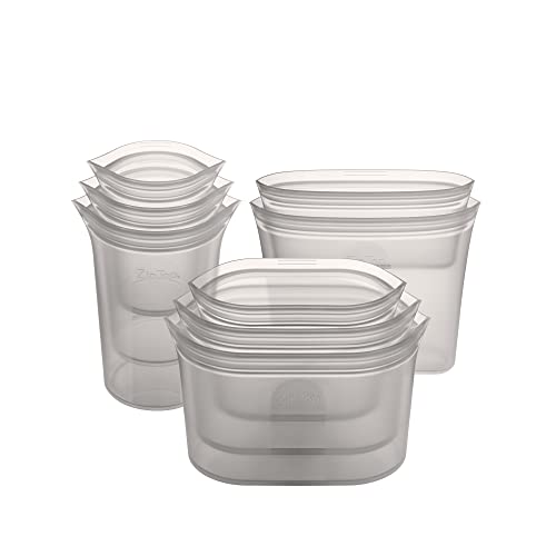 Reusable Food Storage Containers Full Set of 8 Gray