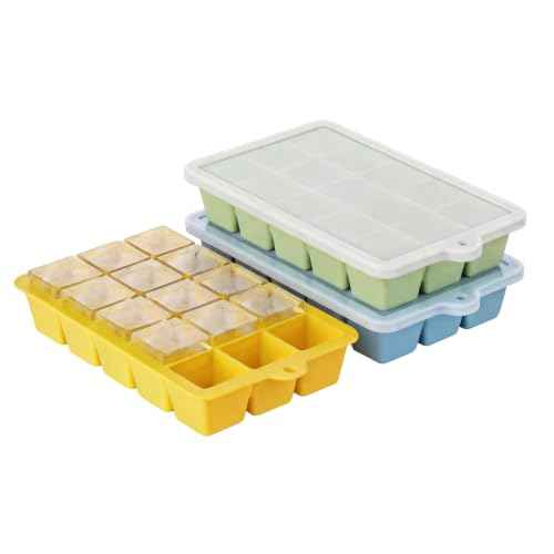 Silicone Ice Cube Tray 3 Pack (3 Count)