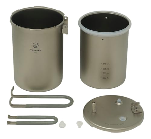 Titanium Pressure Cooker Pot 1800ml Camping PFAS
