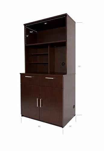 Single Door Microwave Hutch Cabinet for Office Breakroom