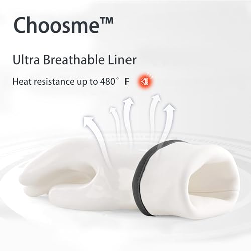 Oven Gloves Liquid Silicone Gloves Food Grade Heat Resistant Mitts with Fingers