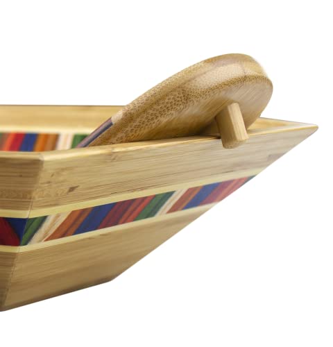 Baltique Marrakesh Collection 14" Salad Serving Bowl with Salad Hands