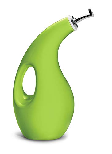 Solid Glaze Ceramics EVOO Olive Oil Bottle Dispenser with Spout