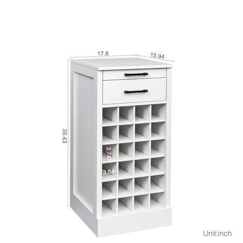 6 Tier Wine Rack Freestanding Floor with 2 Drawers