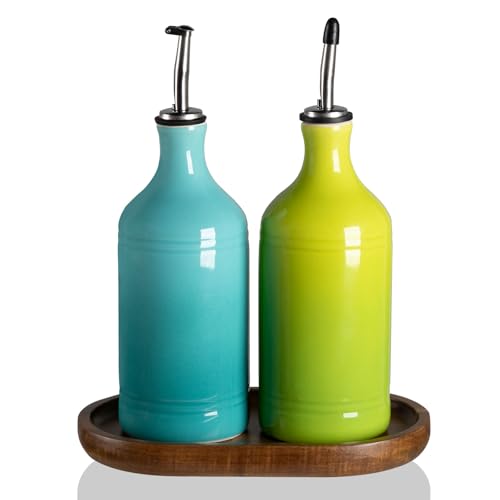 Sweejar Ceramic Olive Oil Dispenser Bottle Set