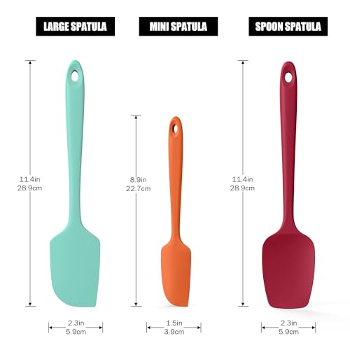 600°F Heat Resistant Silicone Spatula Scrapers (3 Count)