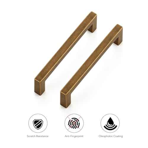 Antique Brass Cabinet Handles Solid Drawer Pulls 3 (15 Count)