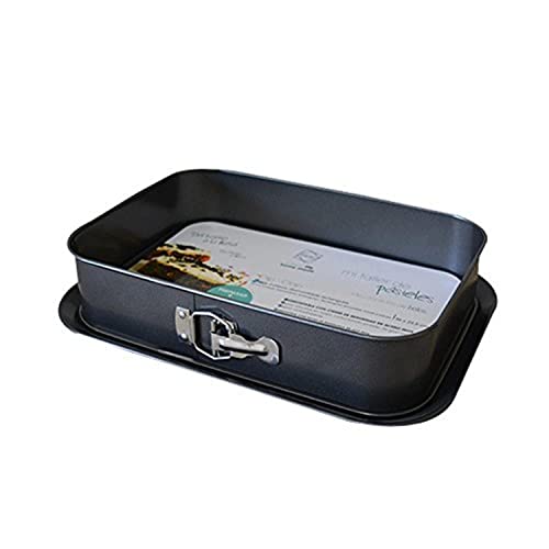 Springform Pan Cheesecake Pan Leakproof Cake Pan Bakeware Rectangle Nonstick Removable Bottom Black 10.6"D x 15.4"W x 3"H