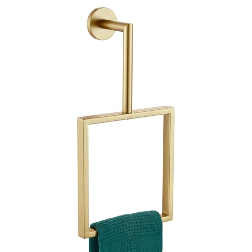 Towel Rack Black Hand Towel Ring Holder for Bathroom Wall Mount Stainless Steel Towels Hanger for Bathroom and Kitchen Decor