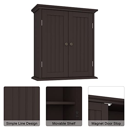Bathroom Wall Cabinet with 2 Doors