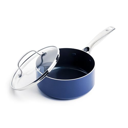 2QT Diamond Infused Ceramic Nonstick Sauce Pan with Lid