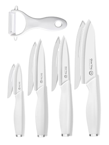Pure Strengthening Ceramic Knife Set for Kitchen with Sheath 9Pcs (9 Count)