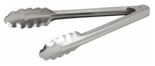 9" Stainless Steel Utility Tongs