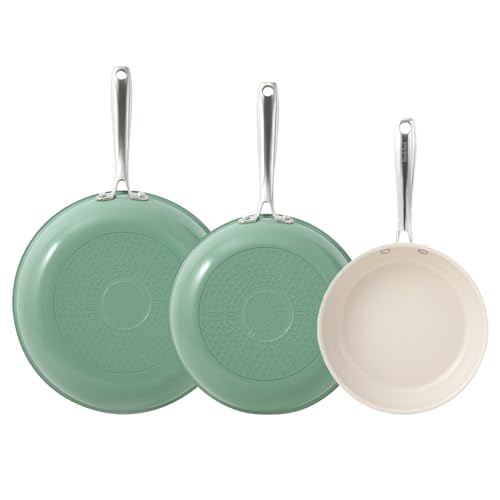 Non Stick Ceramic Frying Pan Set (3 Count)