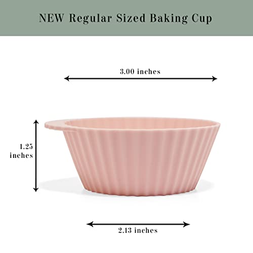 Reusable Silicone Baking Cups Silicone Muffin Liners for Cupcakes (12 Count)
