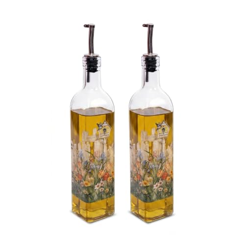 17oz Glass Olive Oil & Vinegar Dispenser Set (2 Count)
