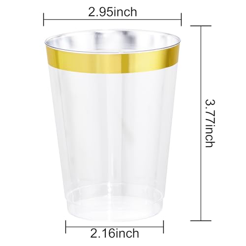 60 Pack Gold Plastic Cups (60 Count)